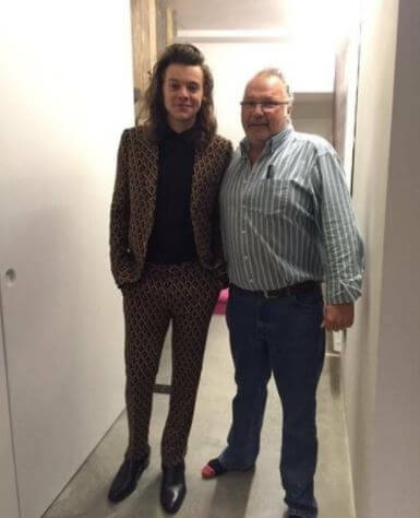 Robin Twist with his son Harry Styles